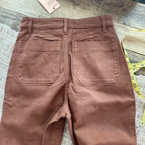 🏵️NWT - QUINCE ORGANIC STRETCH COTTON TWILL WIDE-LED CROP PANTS🏵️ - Picture 12 of 15